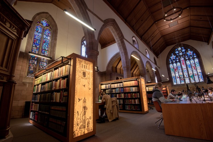 Inside Thomson Reading Room in Martyrs Kirk Library